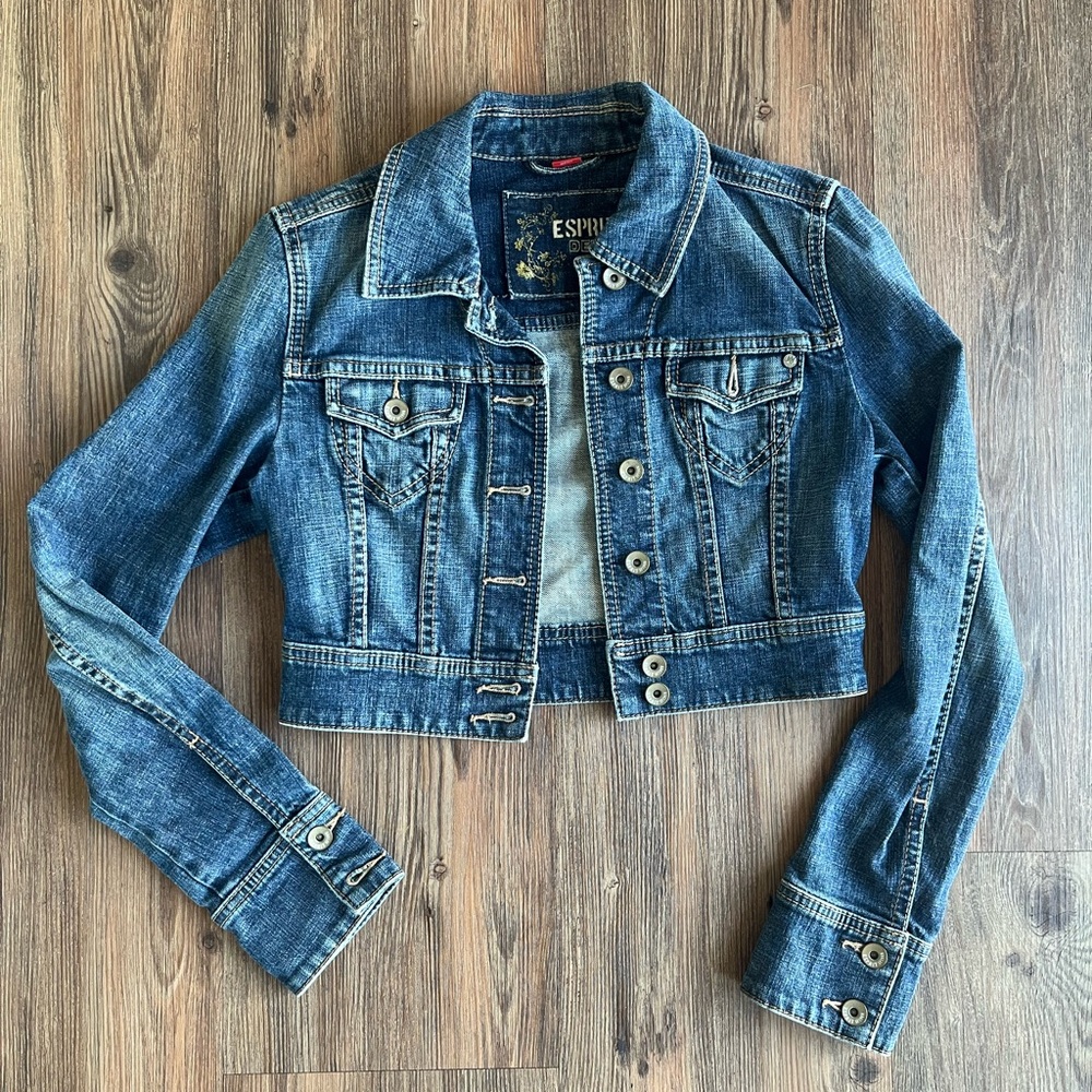 Y2K VTG Esprit Denim Jacket cropped small slim fit